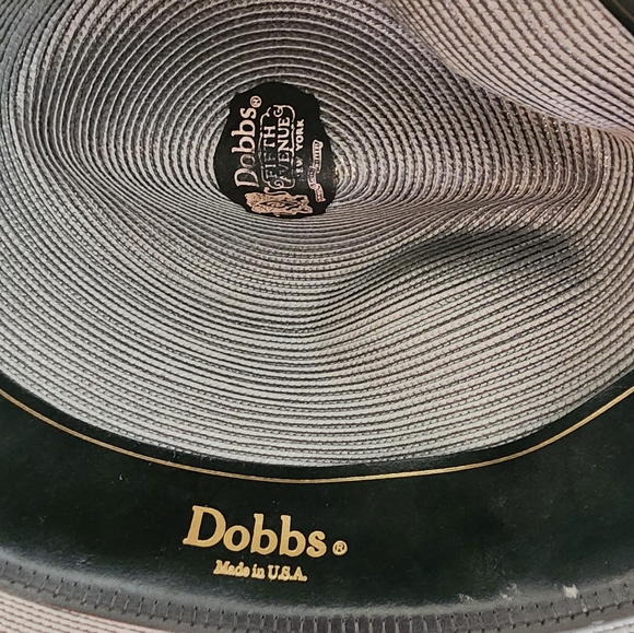 Like New Dobbs 5th Avenue Gray Straw Hat 6 3/4 - Picture 5 of 7
